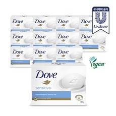 도브 대용량 비누 센서티브바, 135g, 12개입