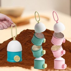 단백질 통 통 파우더 분할 분유 용기 소분 휴대용 케이스 외출용 프로틴 보충제, 청록, 1개