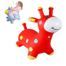 흔들말 말타기 점핑 장난감 목마 승마 타는 말 인형, 1개, 옐로우