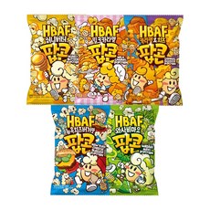 HBAF 바프 팝콘 허니버터+밀크카라멜+카라멜치즈+뉴욕치즈버거+와사비마요 (총 5개), 80g