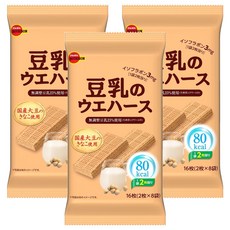 부르본 두유 웨하스 16개입, 3개, 112.8g