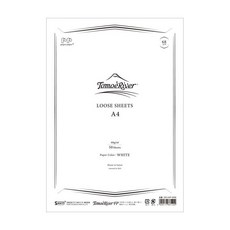 Tomoe River FP SANZEN 68gsm 루즈 시트 21.6 x 29.9cm(8.27 x 11.69인치) (A4 사이즈) 화이트 50장/팩 (SR-A4P-W68)