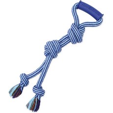 매머드 플로시 손잡이가 달린 추가 트윈 터그 - 반려견용 프리미엄 코튼 폴리 로프 장난감 인터랙티브 듀얼 개 소형견용 소형 16인치 다양한 색상, Small 16", EXTRA Twin Tug