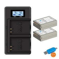 2280mAh BLN-1 1 배터리 + 올림푸스 OM-D E-M1 펜 F HLD-6용 듀얼 USB 충전기, 04 2 Battery 1 Charger, 01 China Mainland