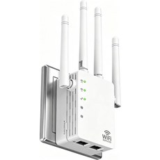 4개의 안테나가 있는 WiFi Extender 1200Mbps - 듀얼 밴드 5GHz2.4GHz 3가지 모드 지원 신호 부스터 12880 평방피트 105개의 장치가 중계기 가정용, white-Q3