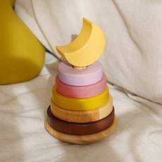 아카시아봉봉 달 블럭 도형맞추기 도형끼우기 원목교구, 1개