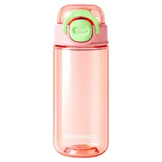 프레쉬어랏 푸시팝 트라이탄 투웨이 원터치 물병, 1개, 450ml, 핑크