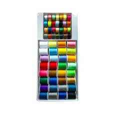 특수 재봉틀 보빈 페어 코어 롤보관 상자 홈 패브릭 아트 재봉 재료, 1개, 6. 60롤 컬러 밑실/상실