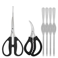 게가위 1개 + 새우가위 1개 + 게포크 4개, 선택1)게가위C타입-블랙,새우가위A타입-블랙, 1세트