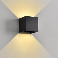 데이온 LED 8W 모던사각 벽등 빔 각도조절 전구색, 화이트