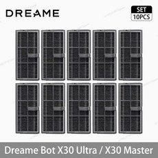 Dreame X30 Ultra / X30 마스터 진공 청소기 교체 액세서리 메인 사이드 브러시 HEPA 필터 천 먼지 봉투, 07 10 HEPA Filters
