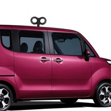 자동차 외관 꾸미기 드레스업 붙이는 태엽 귀여운 여성차 데코 경차선물 3D, 베이비핑크