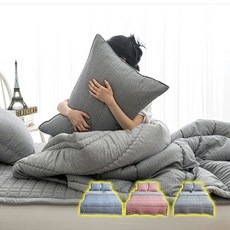 소레트 소프트마이크로 간절기 이불패드세트Q 그레이