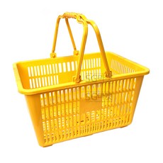 쇼핑바구니 마트바구니 소, 1개, 노랑색