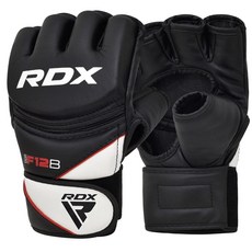 RDX 英國原廠半指拳擊手套 - 拳擊、博擊、MMA、散打、格鬥專用, 黑色,Ｓ, 1個
