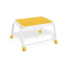 코끼리리빙 스텝 스툴 계단 사다리 발판 1단, 옐로우