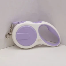 5m 회수식 개줄 룰렛형 칼라 내구성 있는 조절 가능한 소형 및 중형견용 애완동물 용품 (산책 하이킹, 01 5m, 02 보라색