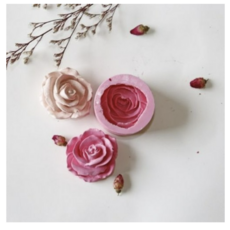 엔젤 장미 석고방향제 실리콘몰드 2호 2p, 혼합색상