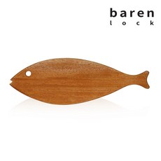 바른락 마호가니 우드 물고기 도마, 1개