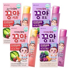 아이배냇 꼬마 끙아젤리 2종세트(사과+포도) 우리아기 장건강 지킴이, 2세트, 200g, 사과+포도
