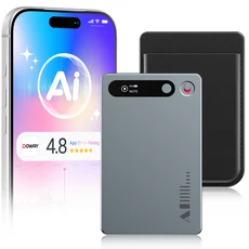 MECHEN 64GB AI 음성 녹음기 회의 및 통화용 81개 언어 자동 필사 요약 앱 제어 무제한 클라우드 포함, 01 silver, 01 빠른  Mainland