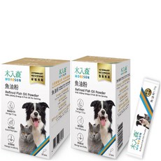 木入森寵物魚油粉貓狗魚油，入木森皮膚保健守護眼睛Omega-3粉狀腥味少犬貓保健福媽寵物, 1個