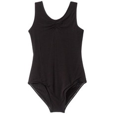 Flo Active 여아용 스팽글 레이스 백 탱크 레오타드 (어린이/큰 어린이) 블랙.