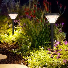 신성나라 태양열 정원등 태양광 문주등 가로등 전구 LED 외등 마당 경관 조명 다이아 말뚝형, 노란빛