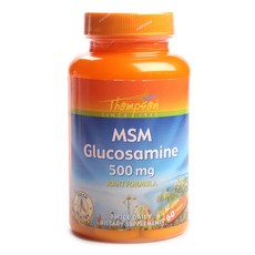 THOMPSON MSM 氨基葡萄糖 500 毫克片劑, 1個, 60 件