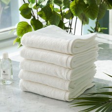국산 무형광 항균 수건 뱀부 호텔 고급 가정용 타올 잘 닦이는 먼지없는 수건, 5개, 화이트