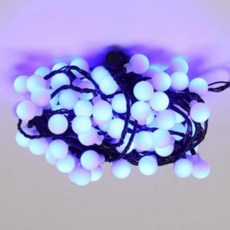 앵두볼 학원 크리스마스 전구 어린이집 줄조명 유치원 성당 흑색선 교회 식당 카페 장식 업소 청색 _809811EA, 단품
