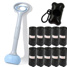 【台灣熱銷Top1】 【摺疊狗狗拾便器】外出遛狗不髒手 撿便器狗屎夾子家用 便攜鏟屎神器 衛生設計 禮物推薦 寵物清潔, 70CM天空藍（套餐三）, 1個