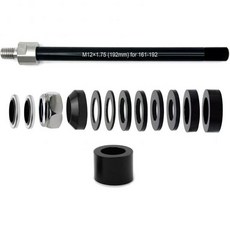 범용 스루 액슬 트레일러 히치 어댑터 Thule 자전거용 조절 가능 M12x1015175 157192mm 304 스테인리스 강 6061T6 알루미늄 축, M12x1.75（192mm）161-192