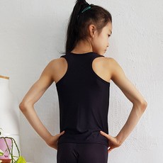 한디자인 리듬체조 연습복 탱크탑 블랙