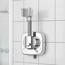 러슈브 자바라 후크형 강력 흡착 샤워기 거치대, 실버