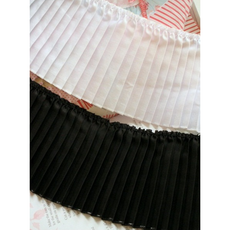 릴리패브릭 면주름레이스]센스-2size(블랙 화이트) (1228654), 블랙-대 - 약 20cm, 1개