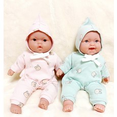 베렝구어옷 (인형미포함) 31cm 작은쌍둥이 인형옷 쿠키토끼슈트+모자, 1.핑크