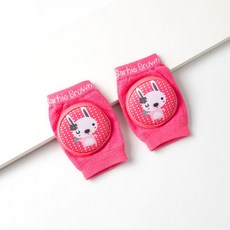 [플레이지디]유아 면 메쉬 소재 팔꿈치/무릎패드 보호대 PGC1006, 2세트, 10. 핑크 래빗