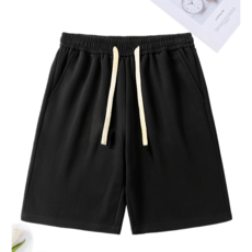 남성용 여름 캐주얼 운동 반바지 통기성 루즈핏 허리밴딩 스트레이트 핏 트레이닝 데일리 팬츠