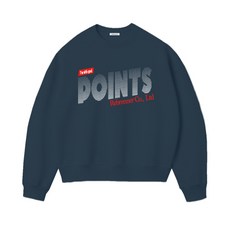 리브레너 포인트 오버핏 스웻셔츠 미드나잇블루
