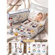 신생아 회의 선물 아기 출생 1 세 장난감 100 일 안락함 보름달 상자, 디즈니 12입 컴포트 블루