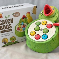 CATCH BUGS 啄木鳥捉蟲遊戲 益智玩具, 小號啄木鳥釣魚不帶電池送螺絲刀, 1套