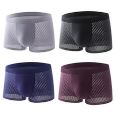 다미타니 시원해야 산다 쿨링 펀칭 아이스 원단 남성 팬티 드로즈 4장 1세트 OCZ0043