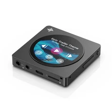 신제품 피오 스노우스카이 디스크 휴대용 음악 플레이어 1.8인치 LCD 고해상도 HIFI MP3 블루투스5.4 WiFi, 01 black