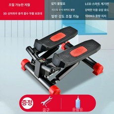 무릎운동스탭퍼 계단운동 훈련달리기 미니휴대조립기기 피트니스 다리 유산소 제자리 훈련, 3D플레싱타입/레드블랙/상하좌우스텝 끈 매트 공구오일