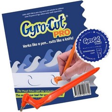 15 표준 강철 칼날이 있는 자이로컷 프로 공예 절단 도구 u2013 정밀 곡선 종이 스텐실 제작을 위한 회전 나이프 및 마일라 아세테이트 비닐, 15° 표준 강철 칼날이 장착된 자이로 컷 프로 공예