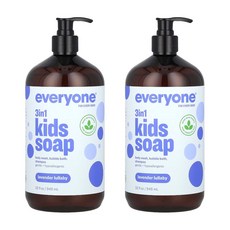 에브리원 키즈 3 in 1 비누 라벤더 럴러바이 946ml 2개 어린이용 비누