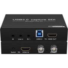 HDSUNWSTD HDMI SDI에서 USB 캡처 카드 USB30 080P60fps 컨버터 SDI 출력 및 오디오 믹싱 SDI2HDMI 게임 비디오