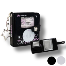 레코 레트로 Kpop 포토카드 포카홀더 미니앨범 키링, 블랙