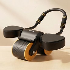 칠나무 팔꿈치 지지 자동 리바운드 복근 롤러 복부 운동기구 초보자용 무소음 AB롤러, 사진색, B--001